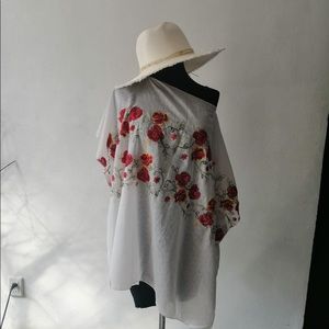 Mexican Boho chic embroidered ponchos/kimonos